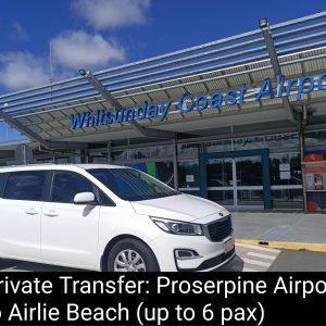 Airlie Airport Bus - Proserpine Airport Private Transfer (up to 6 pax)