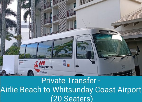 Private Transfer - Airlie Beach to Whitsunday Coast Airport 20 Seaters Bus